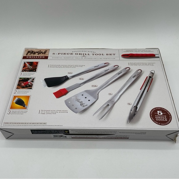 Parini 5-Piece Grill Tool Set - Picture 4 of 7